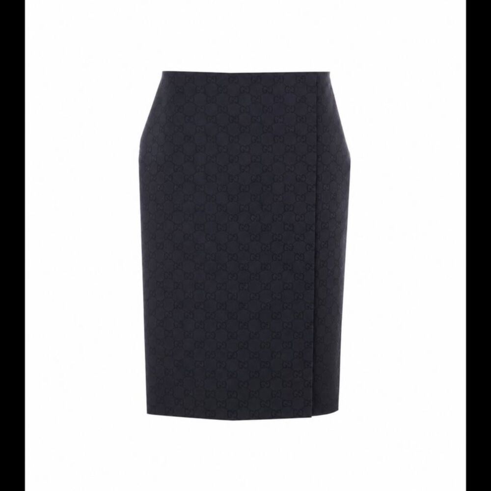 Gucci Women Gg Viscose Jacquard Skirt